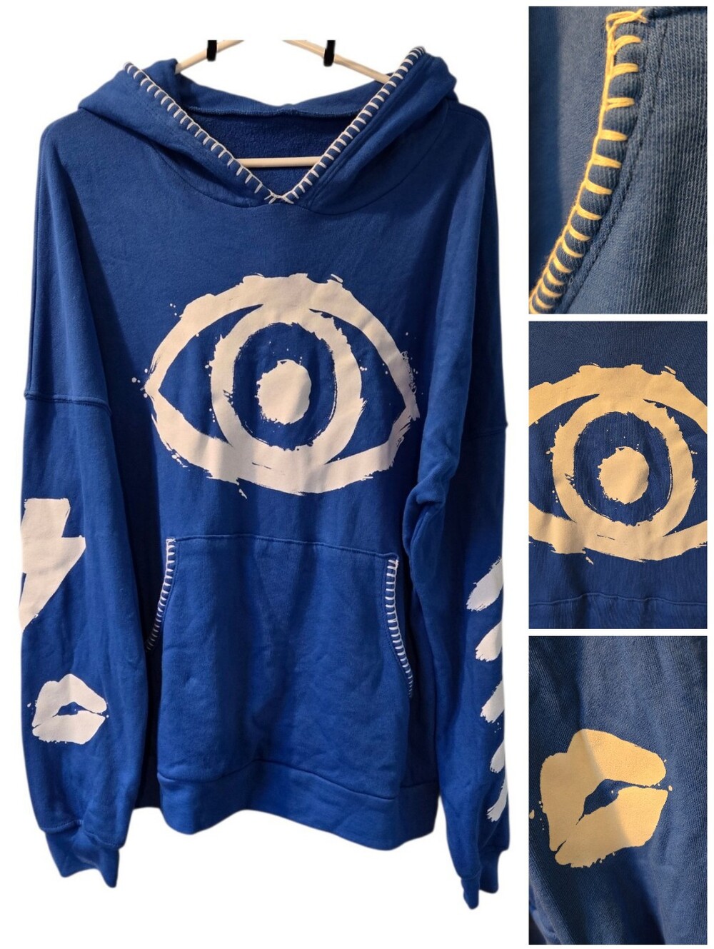 Lauren Moshi Evil Painted Eye raya hoodie